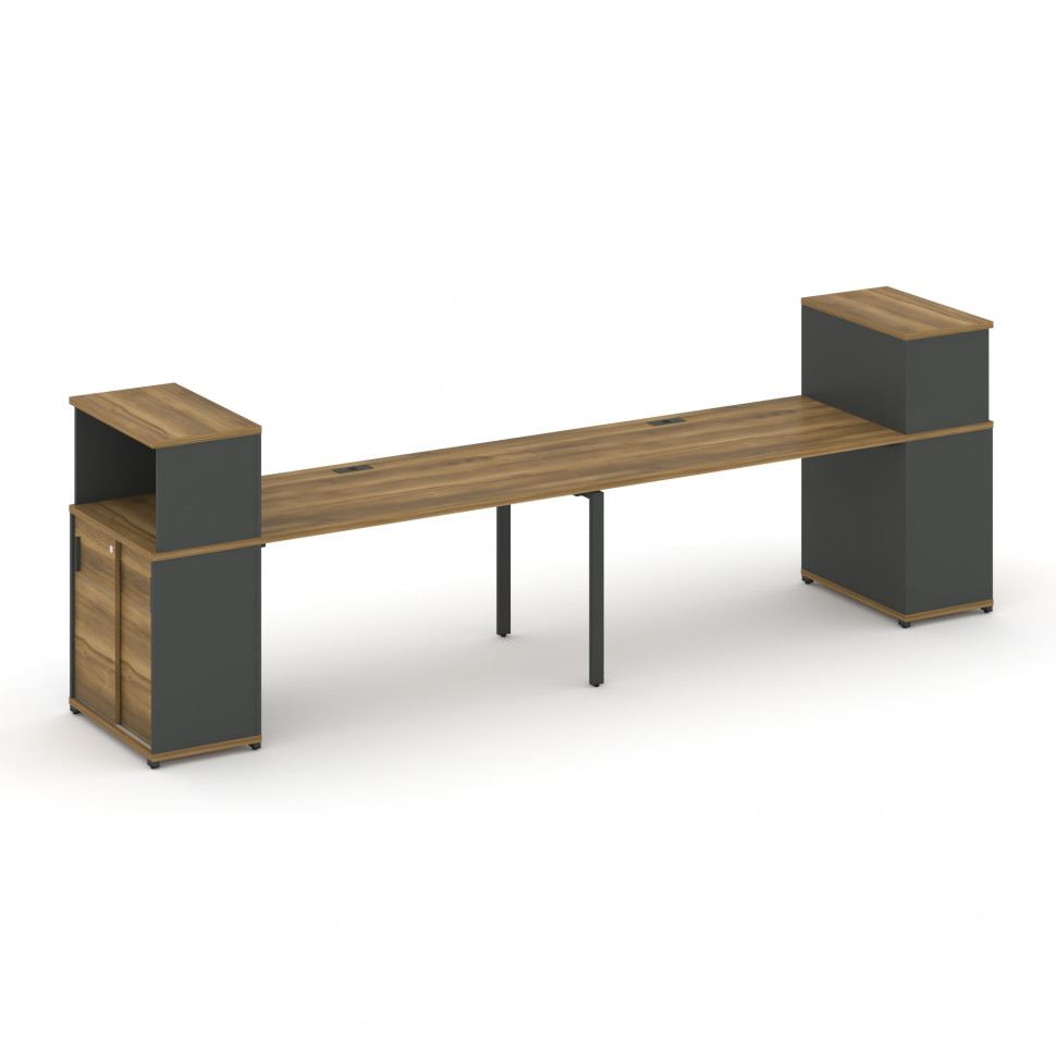 Concept Рабочая станция с опорными шкафом-купе с надставкой низ. CN.ORS-240 A Сандал Янтарный/Антрац Concept Рабочая станция с опорными шкафом-купе с надставкой низ. CN.ORS-240 A Сандал Янтарный/Антрац