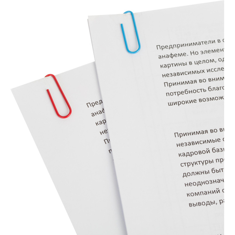 Скрепки Attache с полимерным покрытием,28 мм,разноцветные, 100 шт/уп