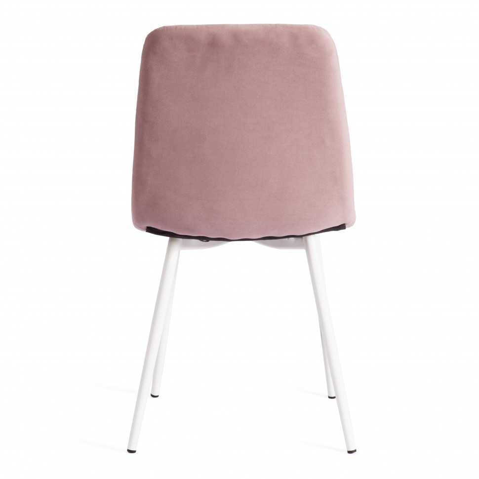 Стул CHILLY MAX / 1 шт. в упаковке Велюр/металл , 45 х 54 х 90 см , пыльно-розовый/белый