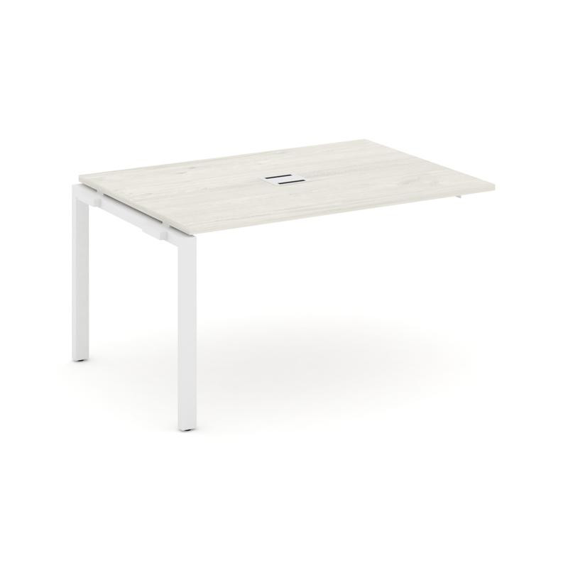 Style Project Проходной наб. элем. перег. стола SN-59P.NSPRG-001 Дуб Наварра/Металл Белый 980*980*75