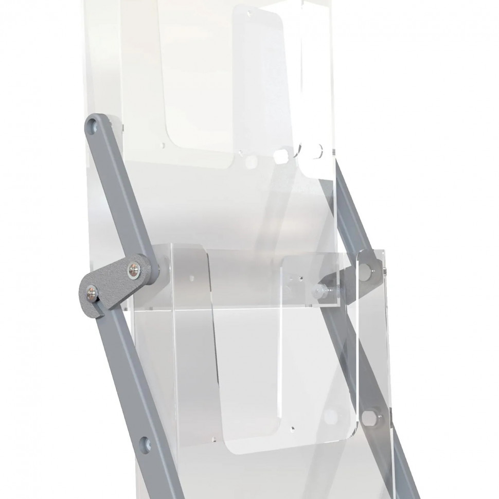 Буклетница Стойка Attache складная для печ. прод., 5 карманов А4, мобильная