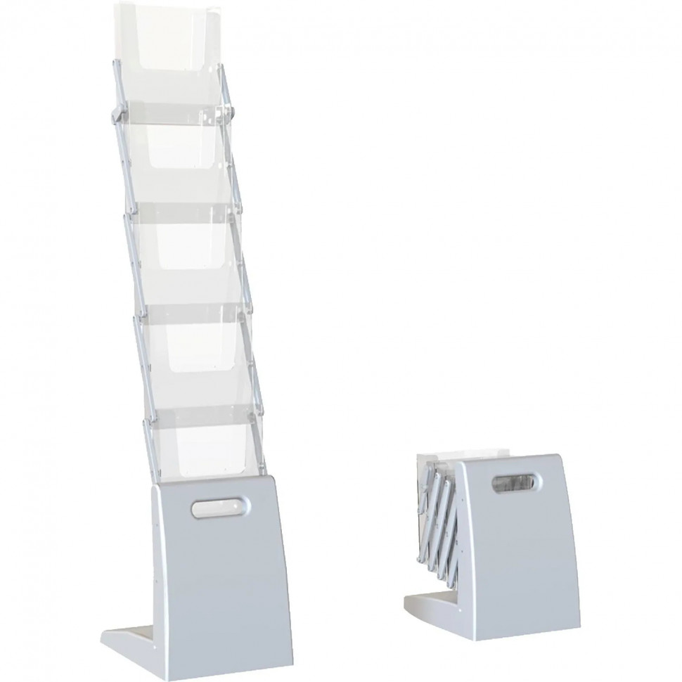 Буклетница Стойка Attache складная для печ. прод., 5 карманов А4, мобильная