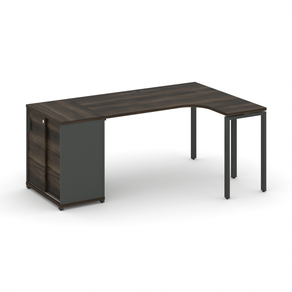 Concept Стол эргономичный с опорным шкафом-купе  CN.SA-218(R) A Дуб Мали/Антрацит/Металл Антрацит 20