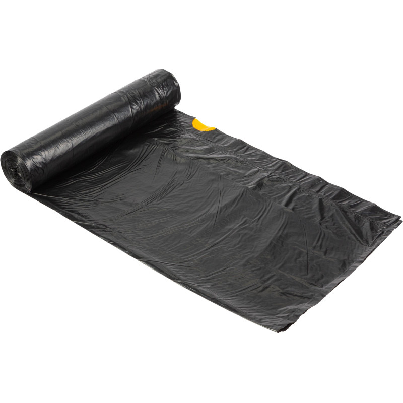 Мешки для мусора ПВД 120л 30мкм 10шт/рул черн 70х110см, с завязк