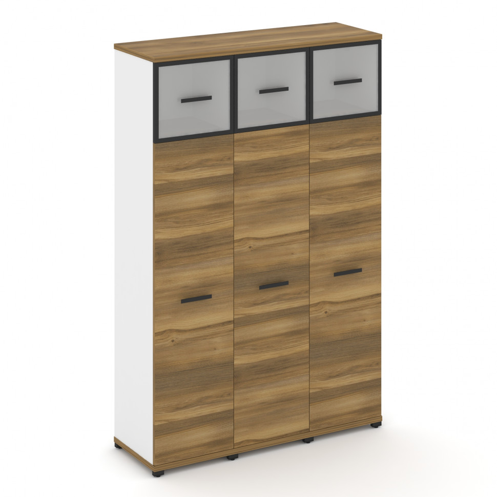 Concept Шкаф 3 узкие секции, 5 ниш CN.STU-537 RMB B Сандал Янтарный/Белый Бриллиант/Металл Черный/Са