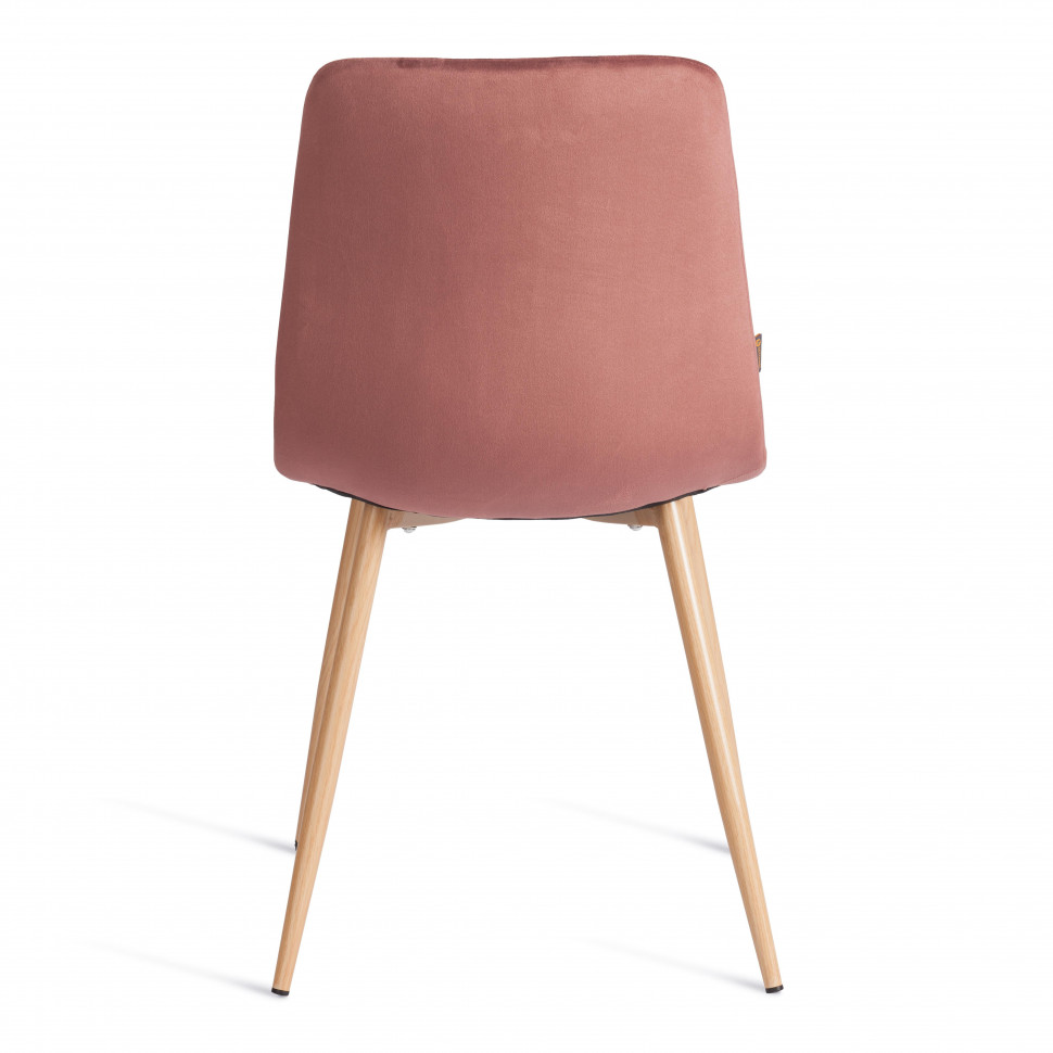 Стул CHILLY (mod. JSC-220) Велюр/металл , 44,5х52,5х88 см, Coral (коралловый) HLR44 / натуральный