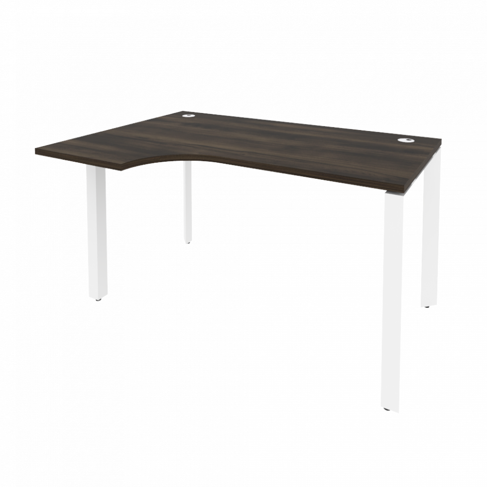 Onix Стол эргономичный левый на П-образном м/к O.MP-SA-2 (L) Дуб Мали/Металл Белый 1380*980*750 (720