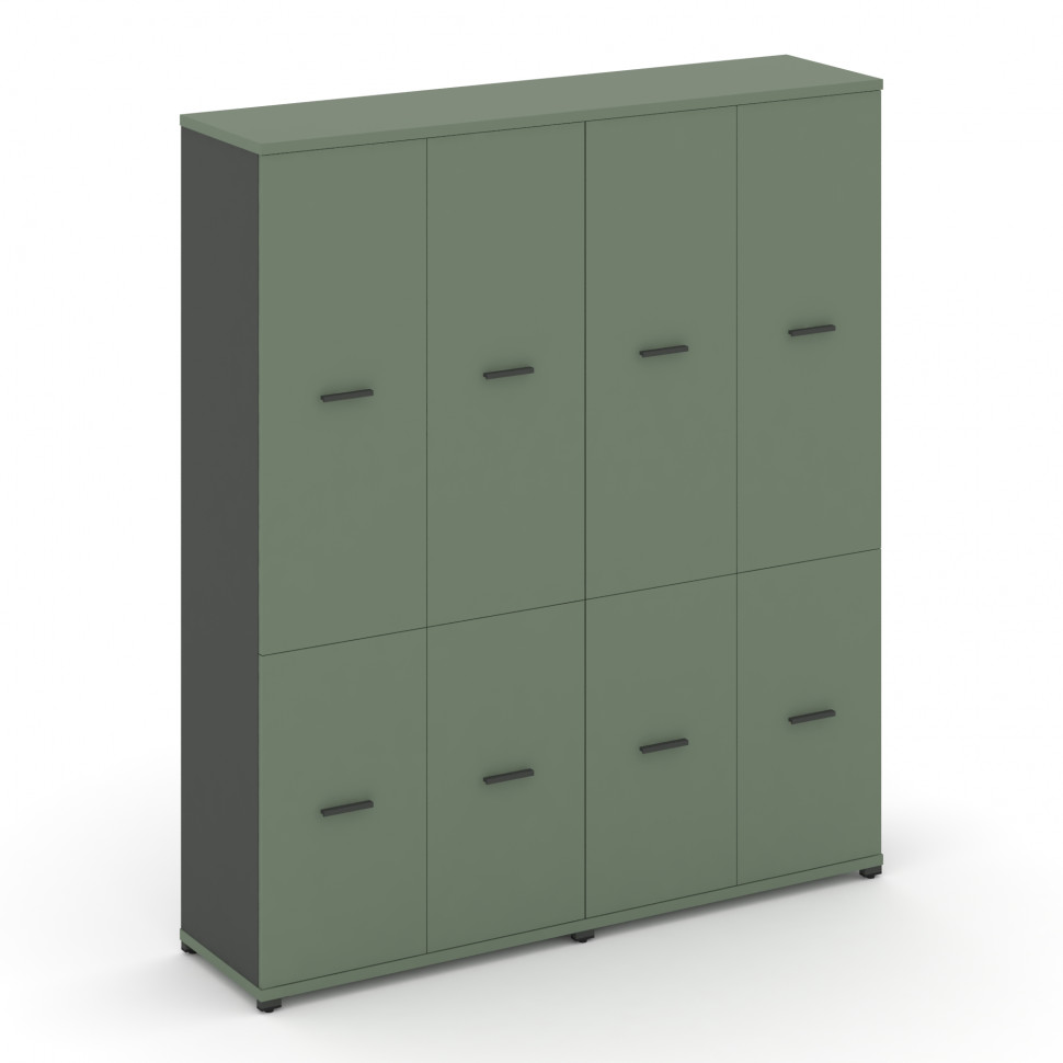 Concept Шкаф 2 широкие секции, 5 ниш CN.STS-522 A Кобо/Антрацит/Металл Антрацит 1668*420*1922