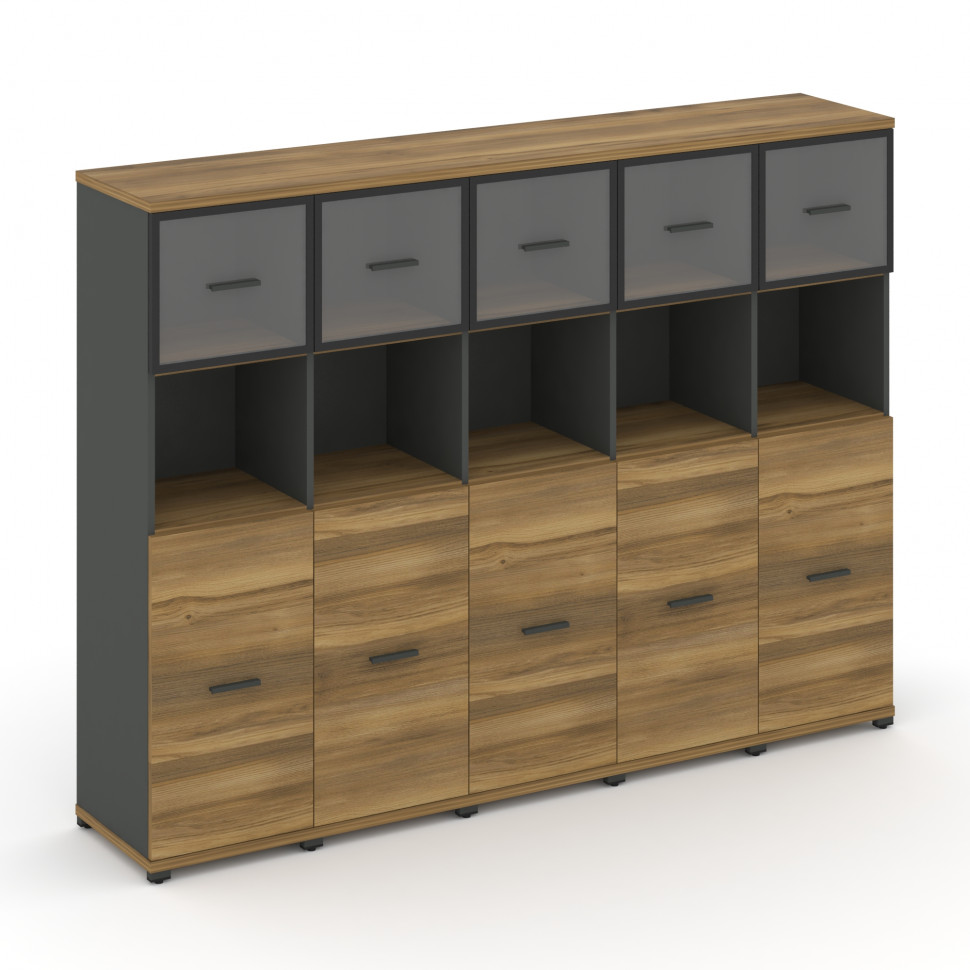 Concept Шкаф 5 узких секций, 4 ниши CN.STU-455 RPB A Сандал Янтарный/Антрацит/Металл Антрацит/Прозра Concept Шкаф 5 узких секций, 4 ниши CN.STU-455 RPB A Сандал Янтарный/Антрацит/Металл Антрацит/Прозра