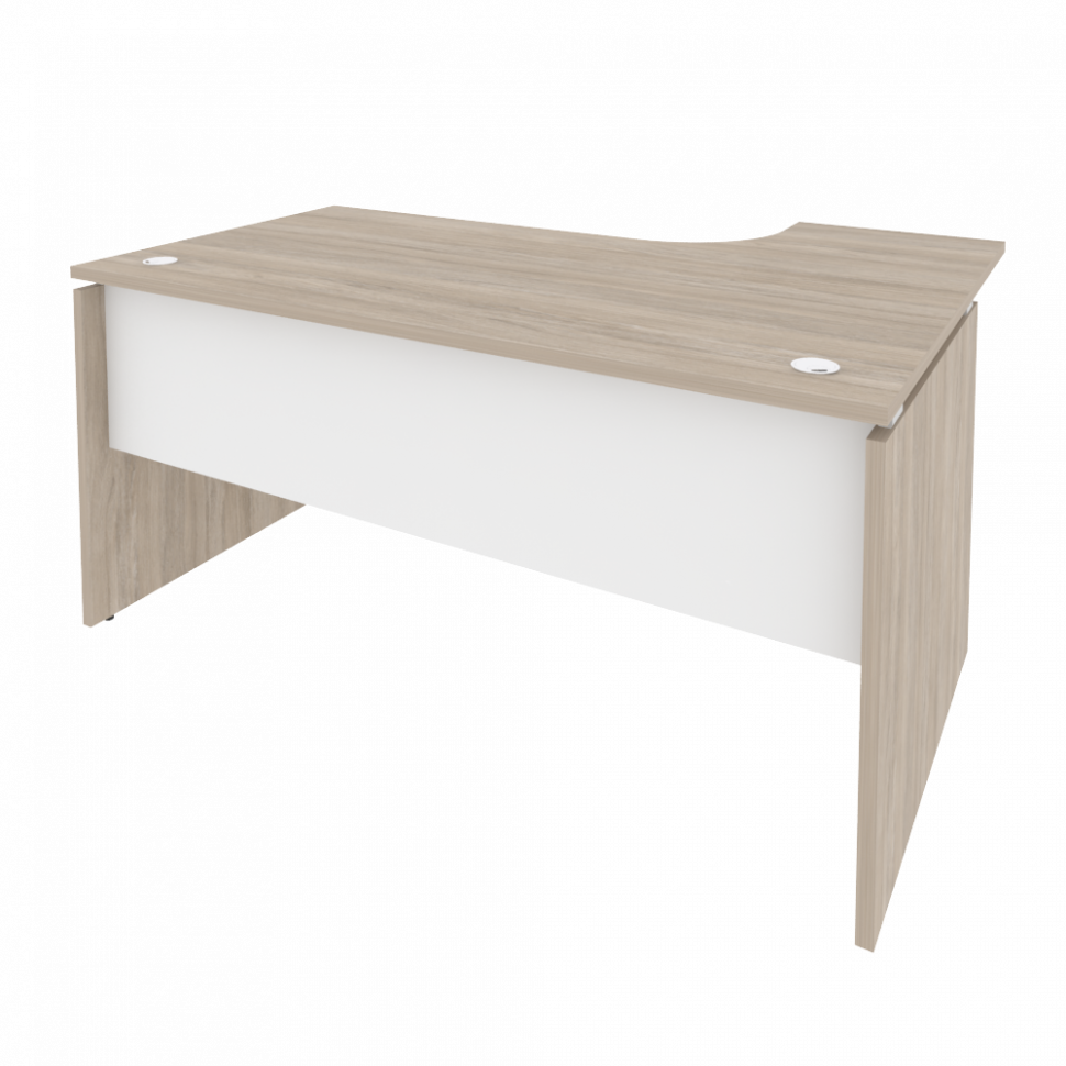 Onix Стол эргономичный левый O.SA-4 (L) Дуб Аттик/Белый Бриллиант 1580*1180*750 (800/460)