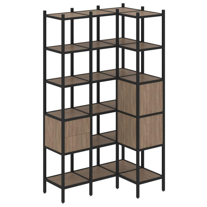 Loft Угловой внутренний стеллаж VR.L-35 Дуб Аризона/Металл Черный 1278*862*2280 Loft Угловой внутренний стеллаж VR.L-35 Дуб Аризона/Металл Черный 1278*862*2280