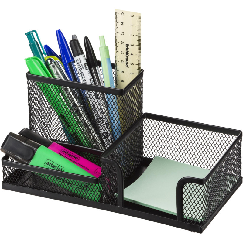 Подставка-органайзер M&amp;G 220x100x100 мм металл сетка черный