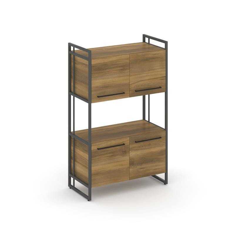 Rift Шкаф 3 ниши широкий RF.SS-33 Сандал Янтарный/Металл Антрацит/Черный Ручки 798*396*1286