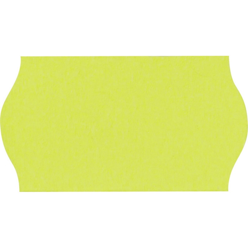 Этикет-лента 22х12 желт волна 1000шт/рул 10рул/уп