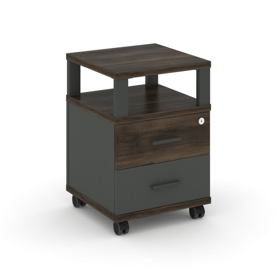 Concept Тумба мобильная 2 ящ. с надставкой CN.TUM-002 A Дуб Мали/Антрацит/Металл Антрацит 420*420*61 Concept Тумба мобильная 2 ящ. с надставкой CN.TUM-002 A Дуб Мали/Антрацит/Металл Антрацит 420*420*61
