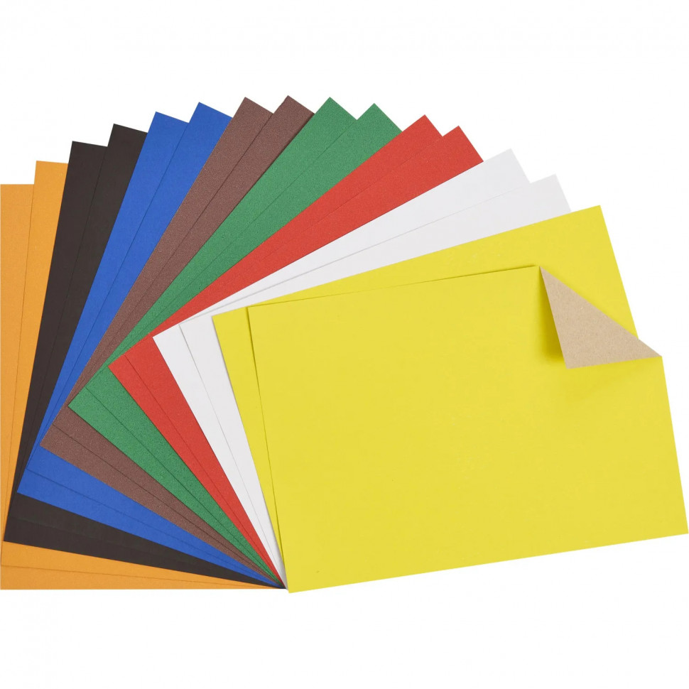 Картон цветной Выбор Есть 16л 8цв немелован папка