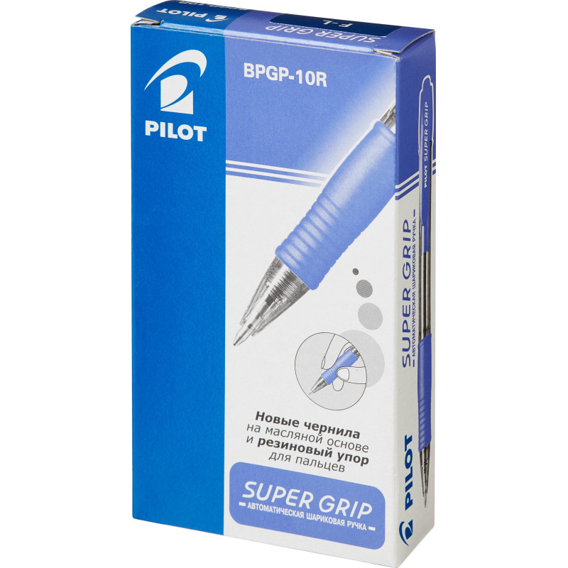 Ручка шариковая автомат. PILOT BPGP-10R-F рез.манж.син 0,22мм Япония