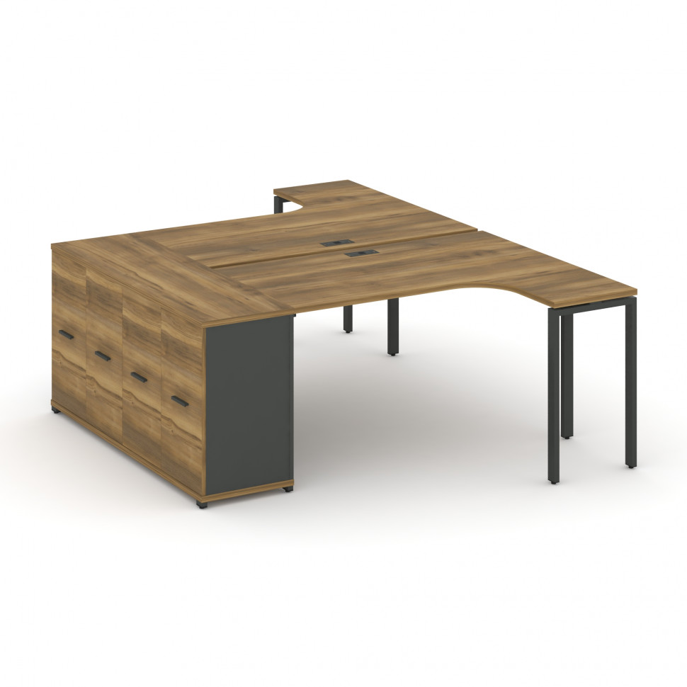 Concept Рабочая станция с опорным распаш. шкафом CN.DSA-209 A Сандал Янтарный/Антрацит/Металл Антрац Concept Рабочая станция с опорным распаш. шкафом CN.DSA-209 A Сандал Янтарный/Антрацит/Металл Антрац