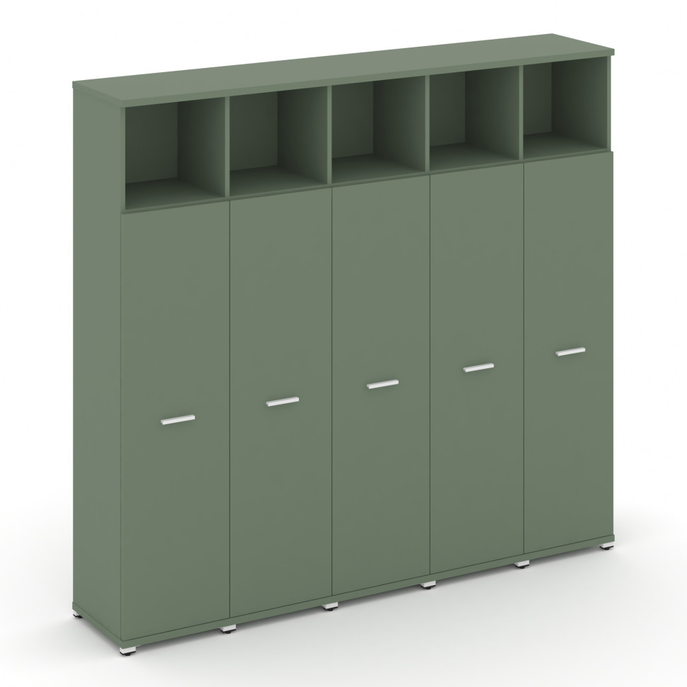 Concept Шкаф 5 узких секций, 5 ниш CN.STU-556 W Кобо/Металл Белый 2084*420*1922