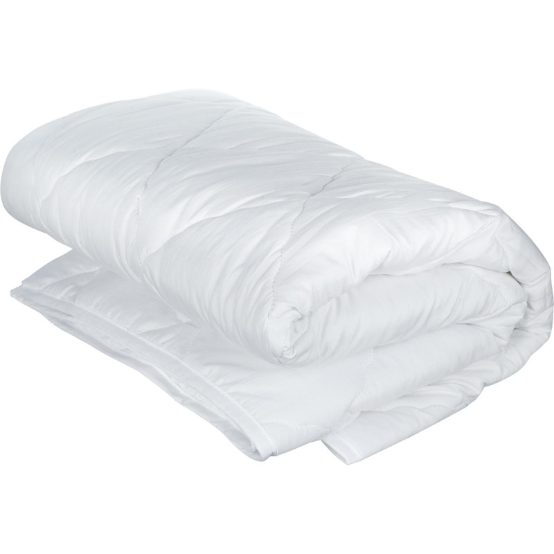 Одеяло Luscan 140х205 стег, кант, 200-250гр/м2 (холлофайбер/микрофибра),бел