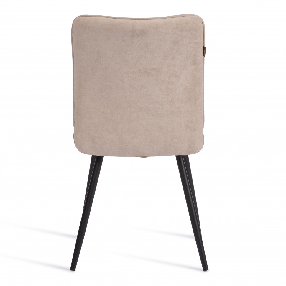 Стул обеденный Bari флок , бежевый/черный, 7, 46х55х89