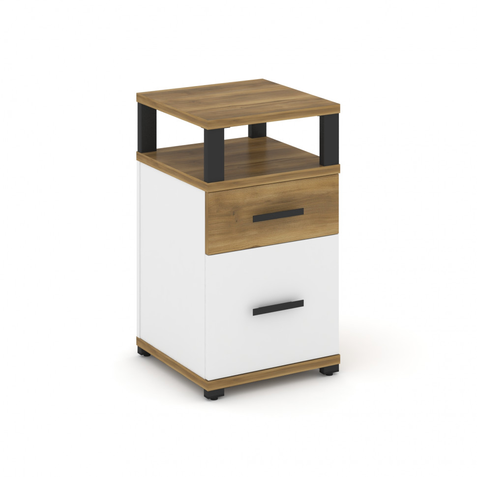 Concept Тумба приставная 1 ящ.+1 распаш. фасад с надставкой CN.TUP-006 B Сандал Янтарный/Белый Брилл Concept Тумба приставная 1 ящ.+1 распаш. фасад с надставкой CN.TUP-006 B Сандал Янтарный/Белый Брилл