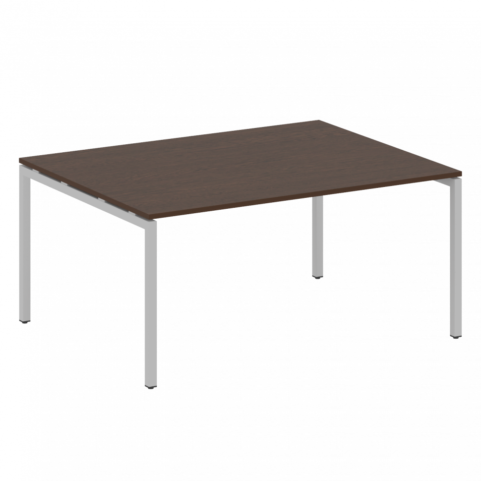 Metal System Quattro Переговорный стол (1 столешница) на П-образном м/к 40БП.ПРГ-1.4 Венге Цаво/Мета