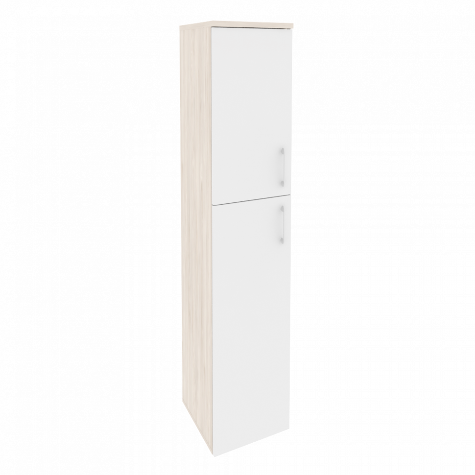 Onix Шкаф высокий узкий левый O.SU-1.8 (L) Денвер Светлый/Белый Бриллиант 400*420*1977