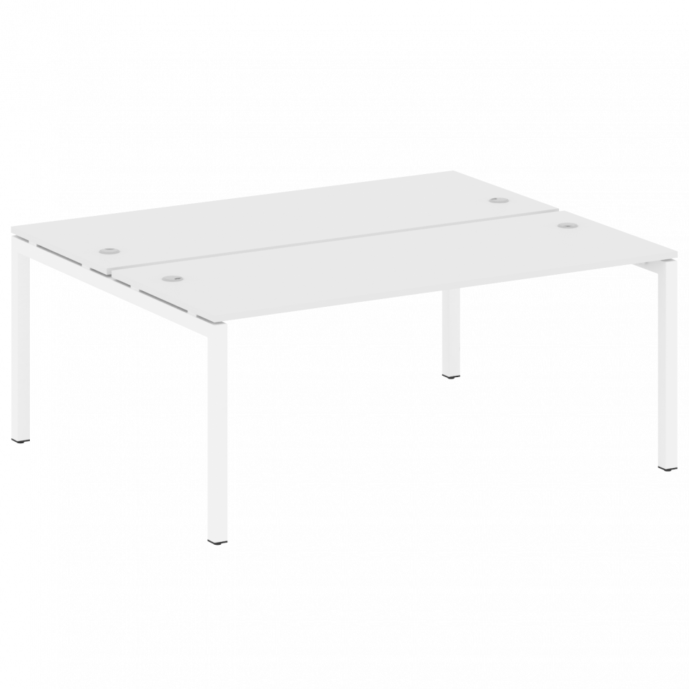 Metal System Quattro Рабочая станция на П-образном м/к 50БП.РАС-СП-2.5 Белый/Металл Белый 1800*1475*