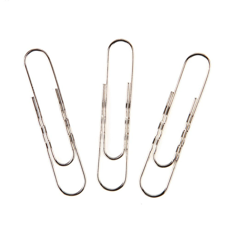 Скрепки Attache никелированные, 78 мм, гофрированные,европодвес, 30 шт/уп