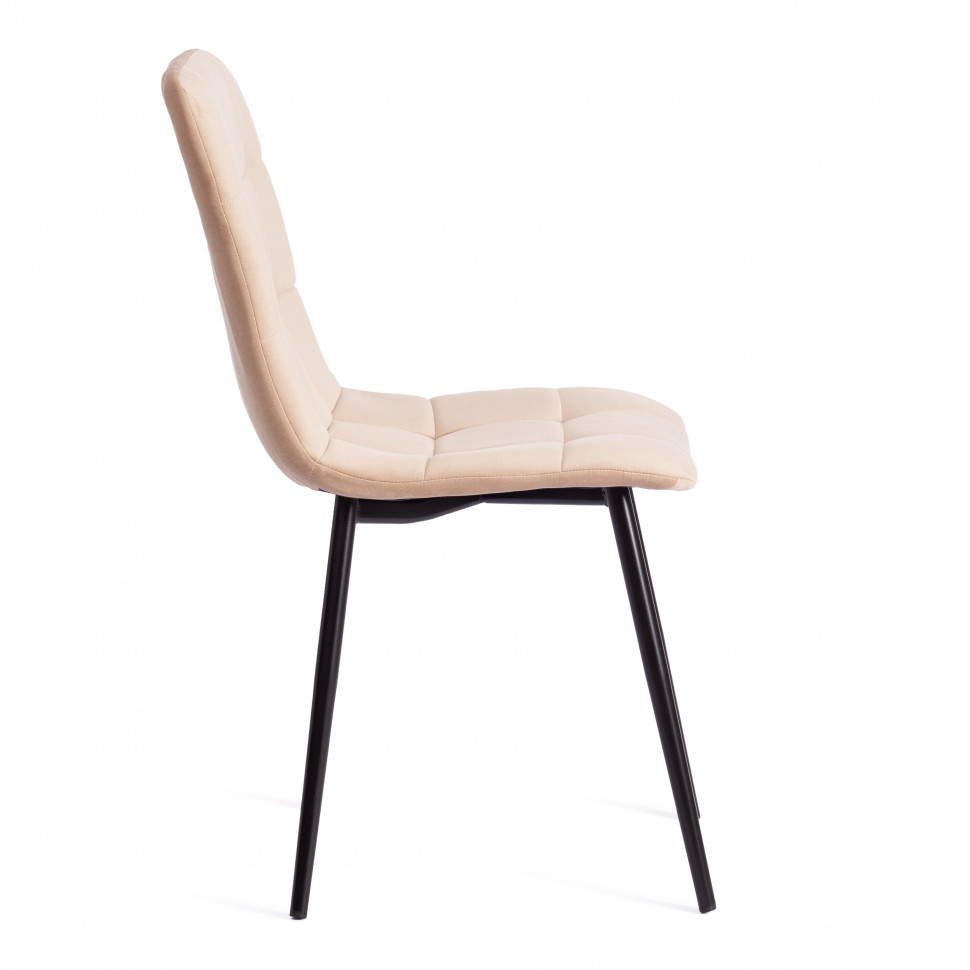 Стул CHILLY MAX / 1 шт. в упаковке Велюр/металл , 45 х 54 х 90 см , бежевый/черный