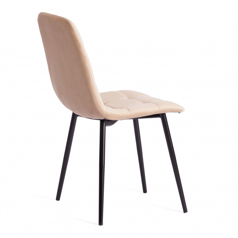 Стул CHILLY MAX / 1 шт. в упаковке Велюр/металл , 45 х 54 х 90 см , бежевый/черный