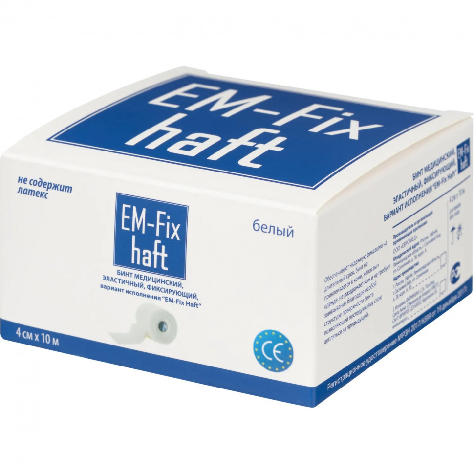 Бинт самофикс эласт 4см х 10м картон. уп.EM-FIX HAFT