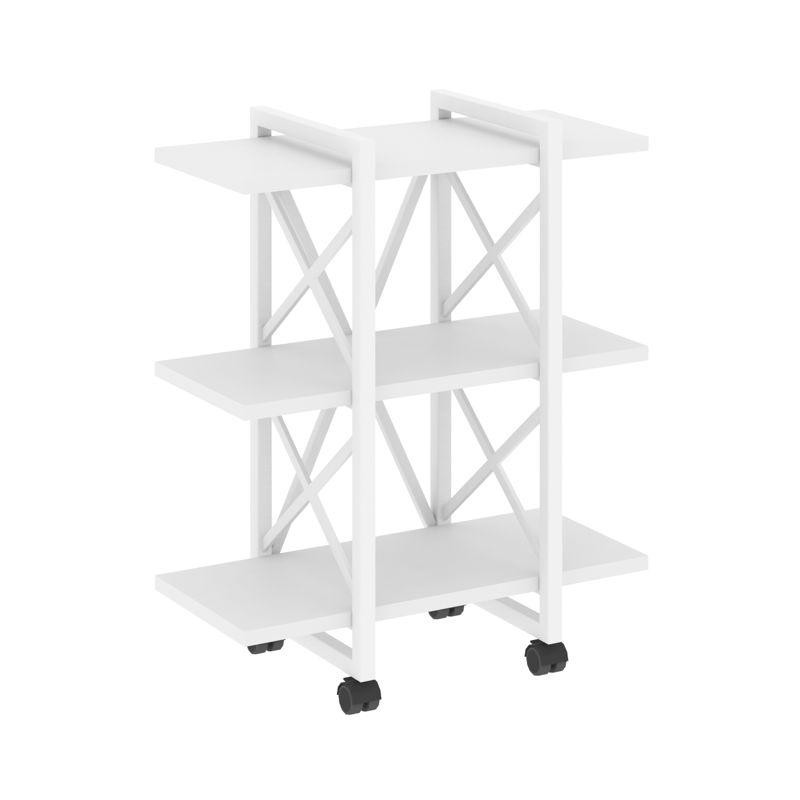 Loft Стеллаж на колесных опорах-3 полки VR.L-MST.K-3.4V Белый Бриллиант/Металл Белый 800*400*968