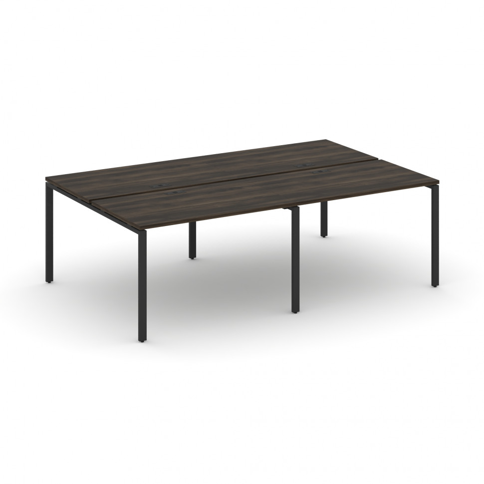 Concept Рабочая станция на 4 места CN.DRS-006 Дуб Мали/Металл Черный 2360*1480*750