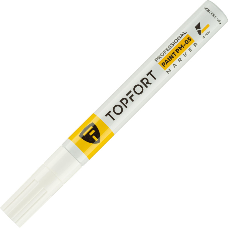 Маркер лаковый TOPFORT Paint 4 мм белый