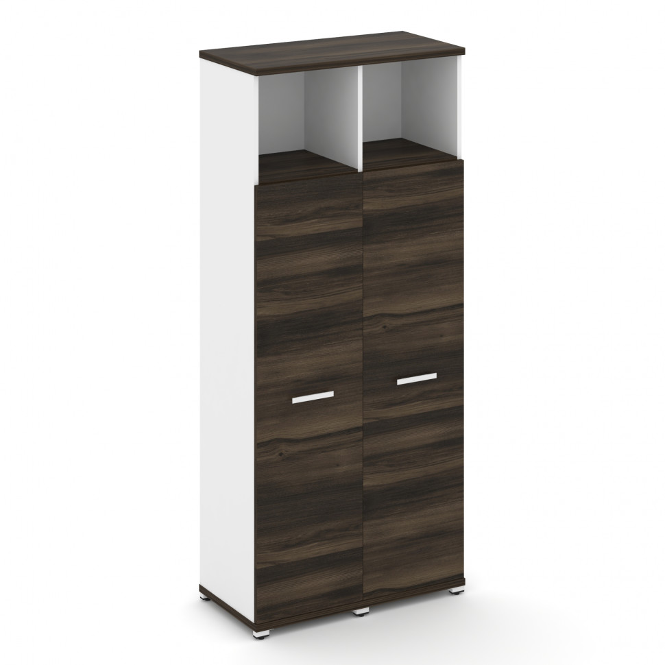 Concept Шкаф 2 узкие секции, 5 ниш CN.STU-526 W Дуб Мали/Белый Бриллиант/Металл Белый 836*420*1922