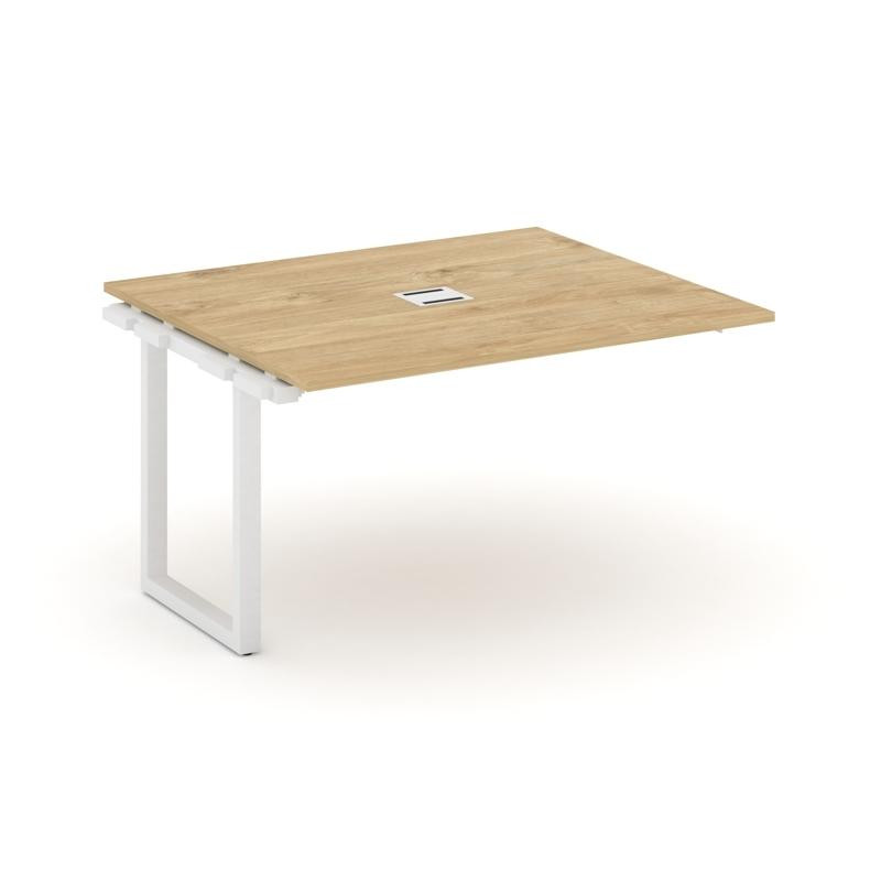 Style Project Проходной наб. элем. перег. стола SN-59O.NSPRG-034 Тиквуд Светлый/Металл Белый 1580*11