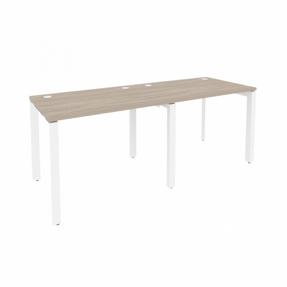 Onix Рабочая станция на П-образном м/к O.MP-RS-2.1.7 Дуб Аттик/Металл Белый 1960*720*750