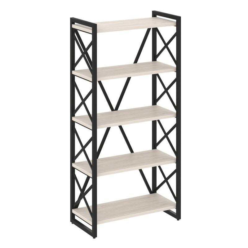 Loft Стеллаж на рег. опорах-5 полок VR.L-MST.O-5.8 Денвер Светлый/Металл Черный 800*400*1650