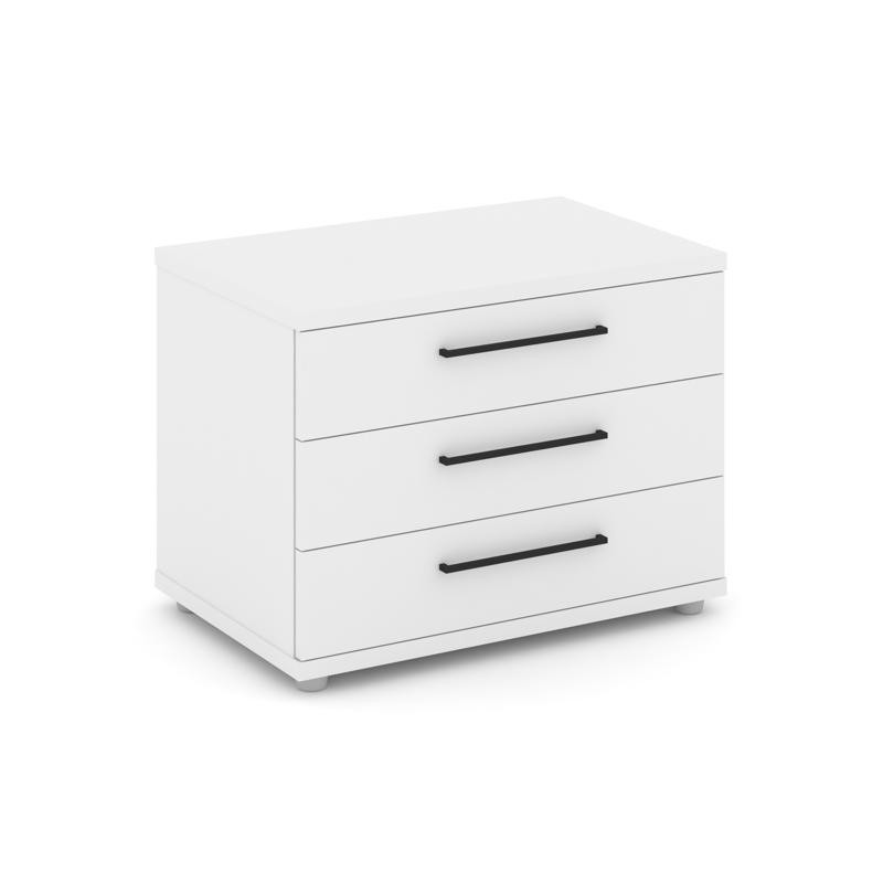 Rift Тумба опорная/приставная RF.TOP-022 Белый Бриллиант/Черный Ручки 700*450*523