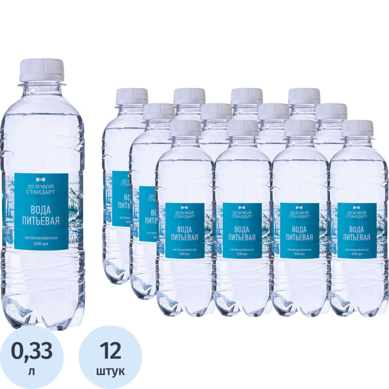 Вода питьевая Деловой Стандарт негаз пэт 0,33л
