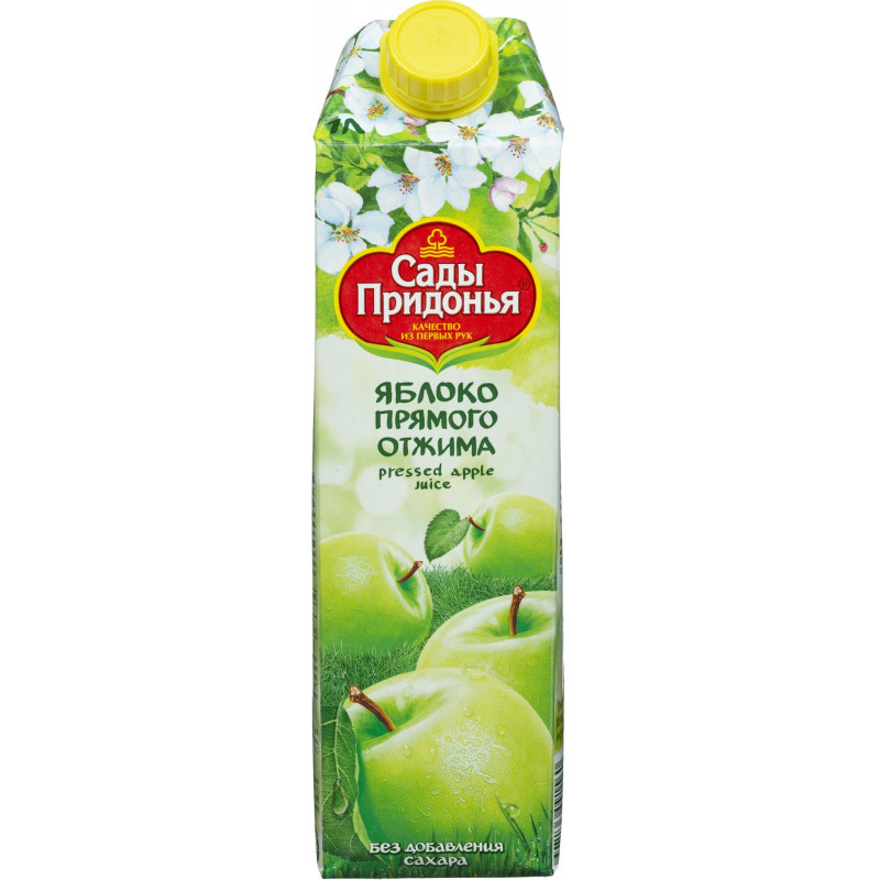 Сок Сады Придонья яблочный прямого отжима осветленный 1л