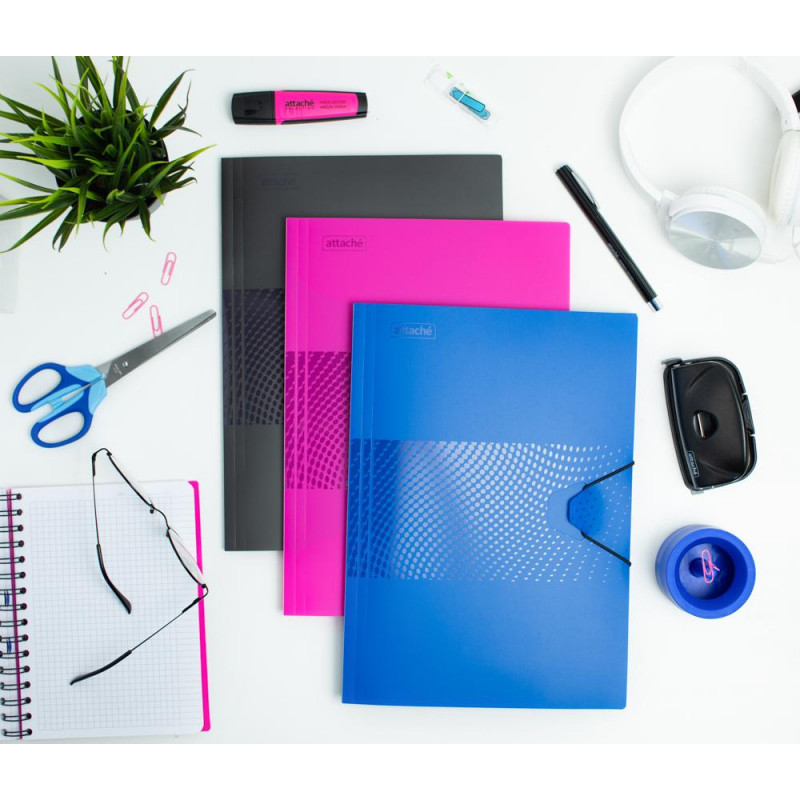 Папка на резинках Attache Digital,черный