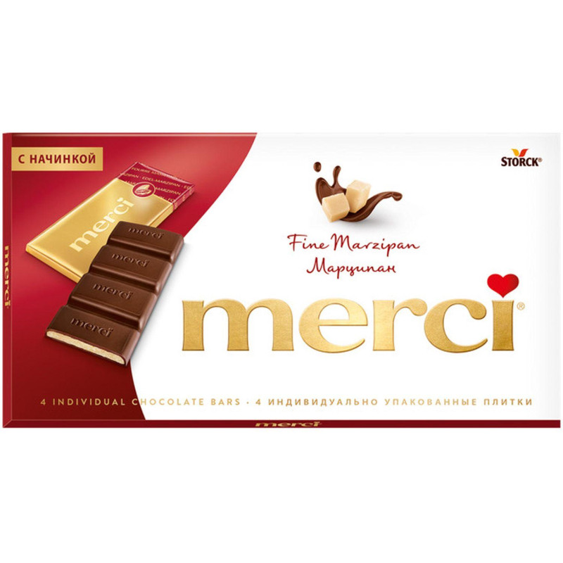 Шоколад Merci Марципан, 112г