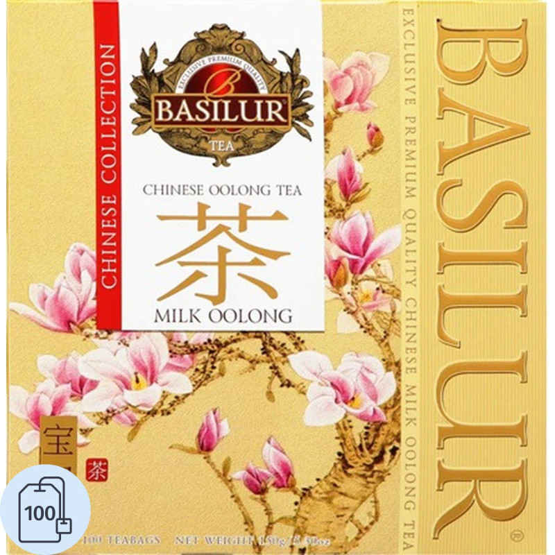 Чай Basilur Китайский чай молочный улун, зеленый, 100 пакетиков