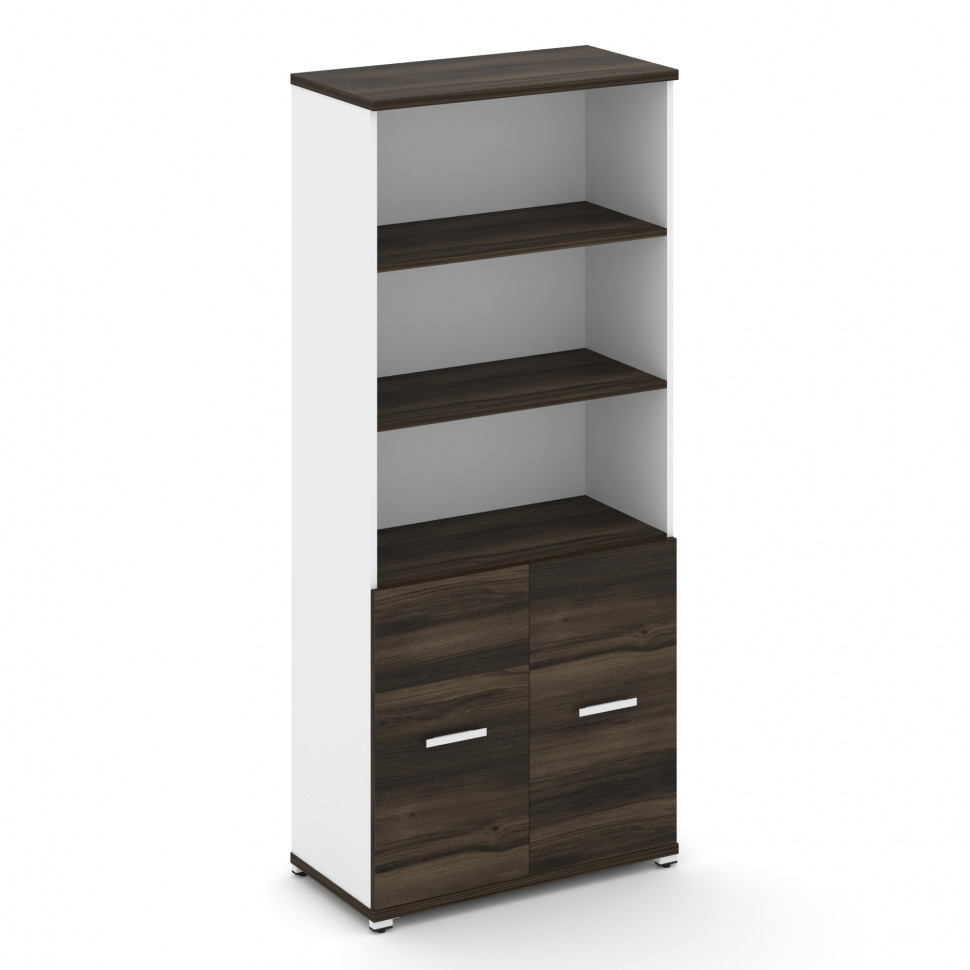 Concept Шкаф 1 широкая секция, 5 ниш CN.STS-511 W Дуб Мали/Белый Бриллиант/Металл Белый 836*420*1922