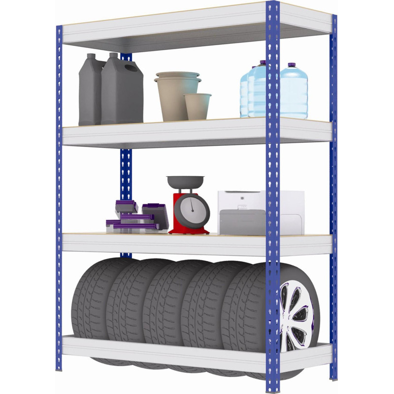 Стеллаж металлический 0MX_MZ_МКФ18614-2.0   груз. 4 полки 1830х610х2000