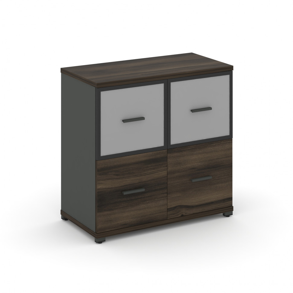 Concept Шкаф 1 широкая секция, 2 ниши CN.STS-212 RMB A Дуб Мали/Антрацит/Металл Антрацит/Сатин 836*4