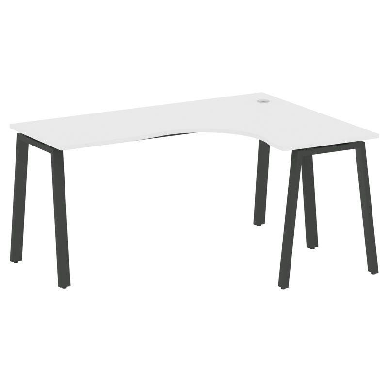 Metal System Стол криволинейный правый на А-образном м/к БА.СА-4 (R) Белый/Металл Антрацит 1600*1200 Metal System Стол криволинейный правый на А-образном м/к БА.СА-4 (R) Белый/Металл Антрацит 1600*1200
